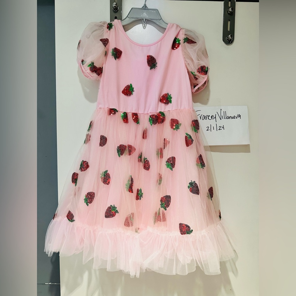 Girls Strawberry sequin Dress
